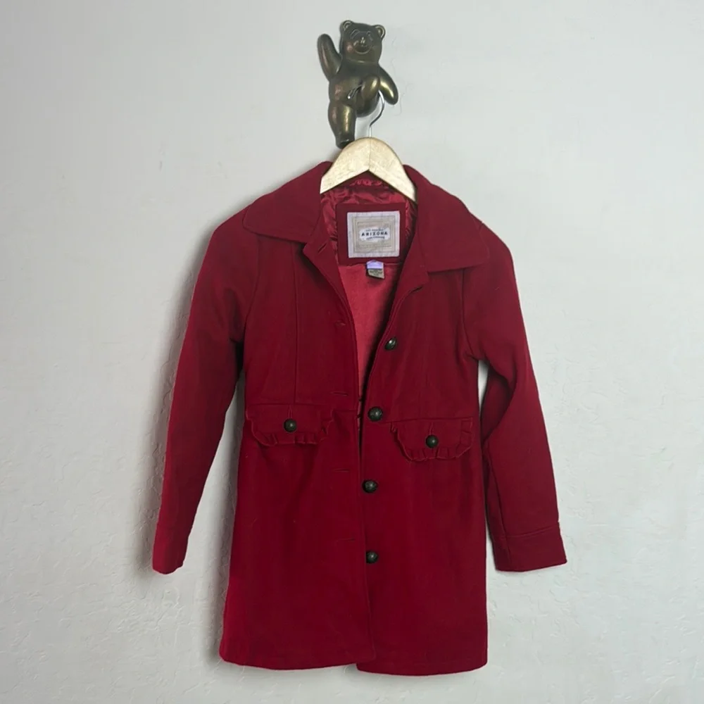 The Original Arizona girls red wool coat size 14